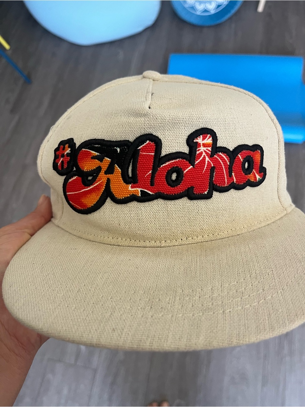 ALOHAS Cream and Black Branded Interior Snapback